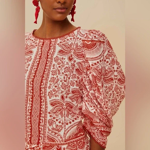 Farm Rio: Red River Ride Blouse - Picture 2 of 8